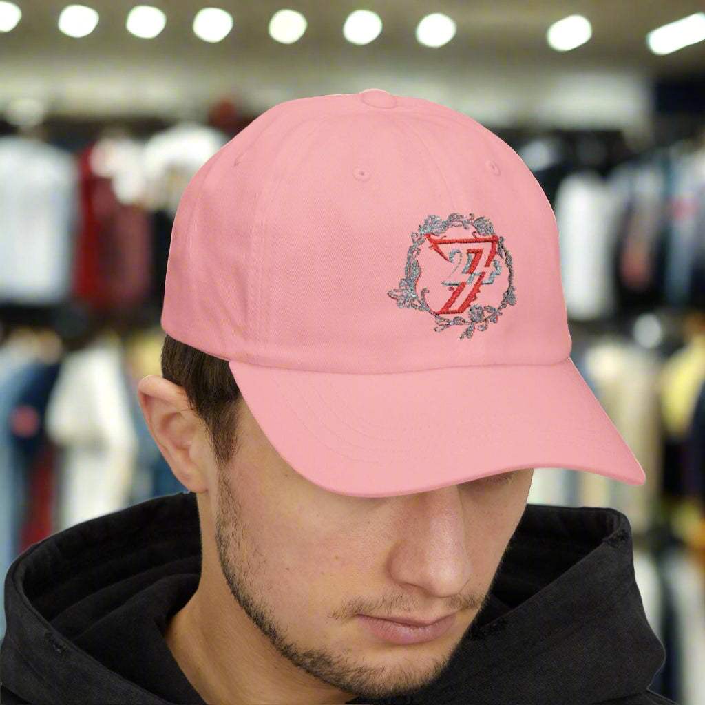 Embroidered Baseball Cap pink front