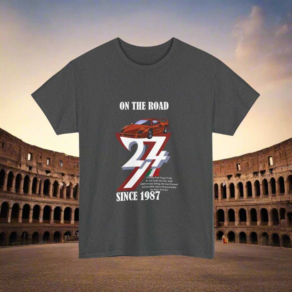 Ferrari T-Shirt Classic tee Ferrari car t-shirt vintage Ferrari Tee charcoal