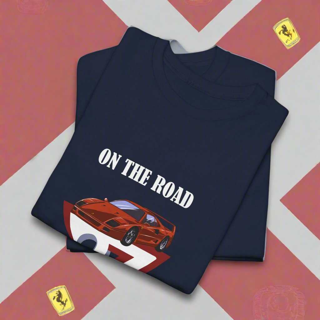 Ferrari T-Shirt Classic tee Ferrari car t-shirt vintage Ferrari Tee navy blue