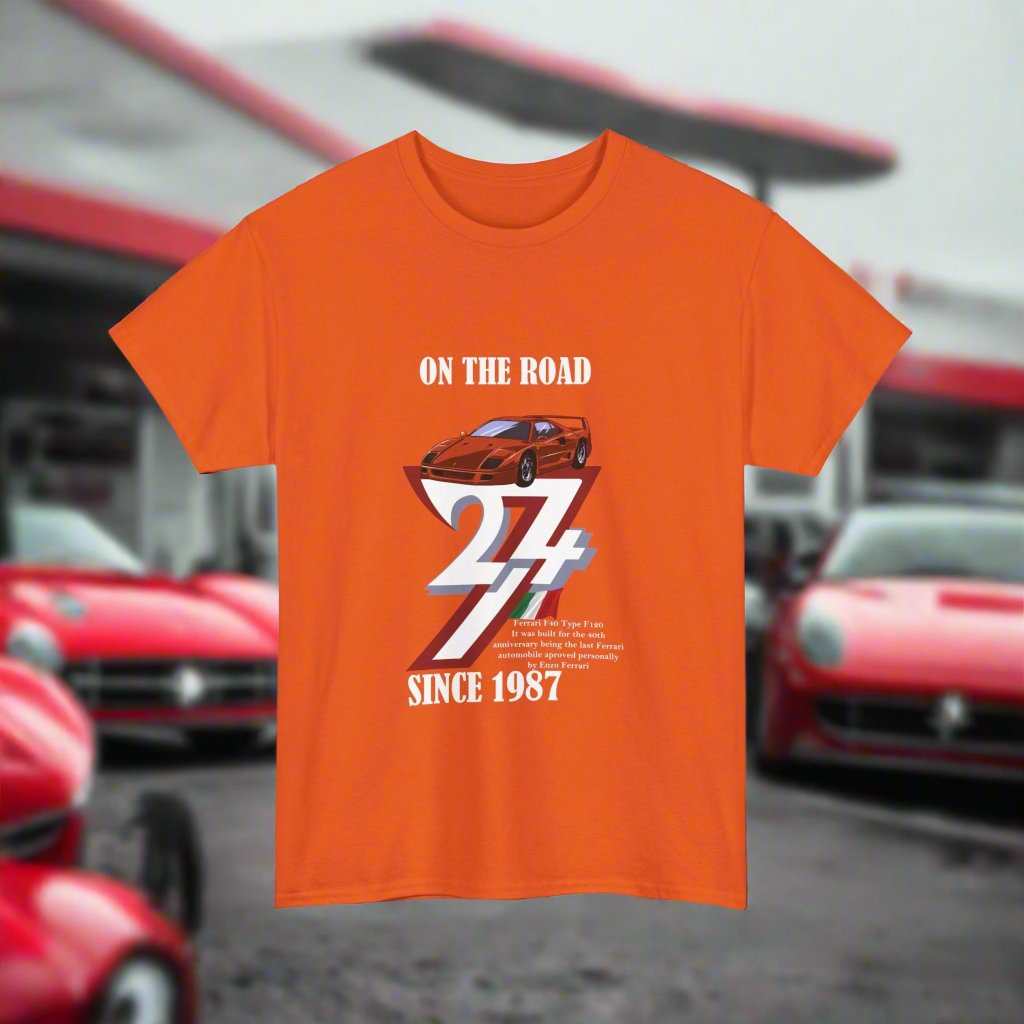 Ferrari T-Shirt Classic tee Ferrari car t-shirt vintage Ferrari Tee orange