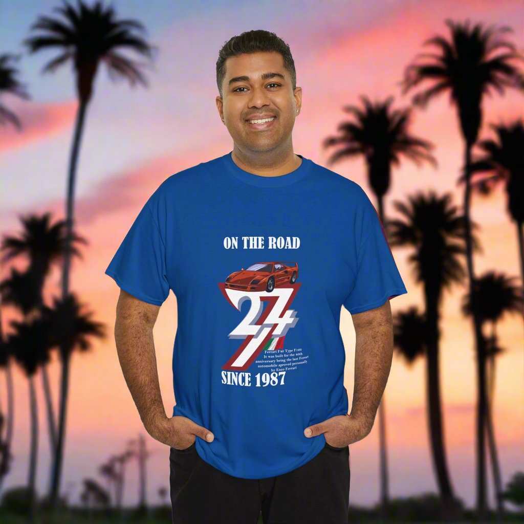 Ferrari T-Shirt Classic tee Ferrari car t-shirt vintage Ferrari Tee royal blue