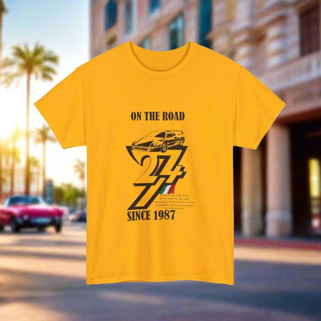 Ferrari Tee Classic Ferrari t-shirt Vintage Ferrari top gold