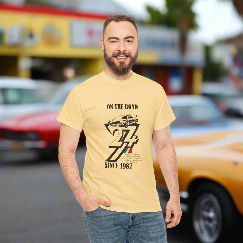Ferrari Tee Classic Ferrari t-shirt Vintage Ferrari top yellow haze