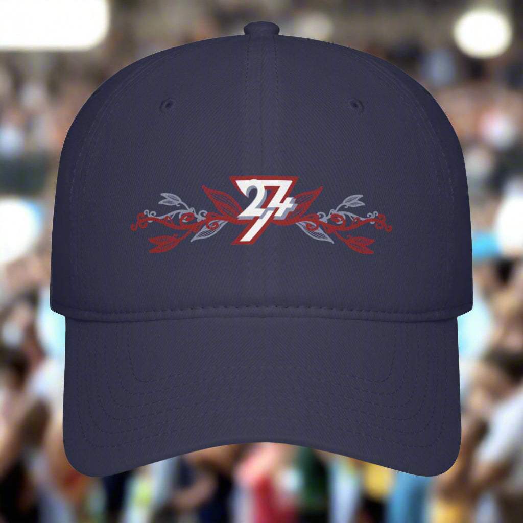 Floral Baseball Cap dark navy front