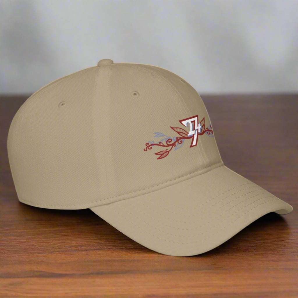 Floral Baseball Cap khaki side view