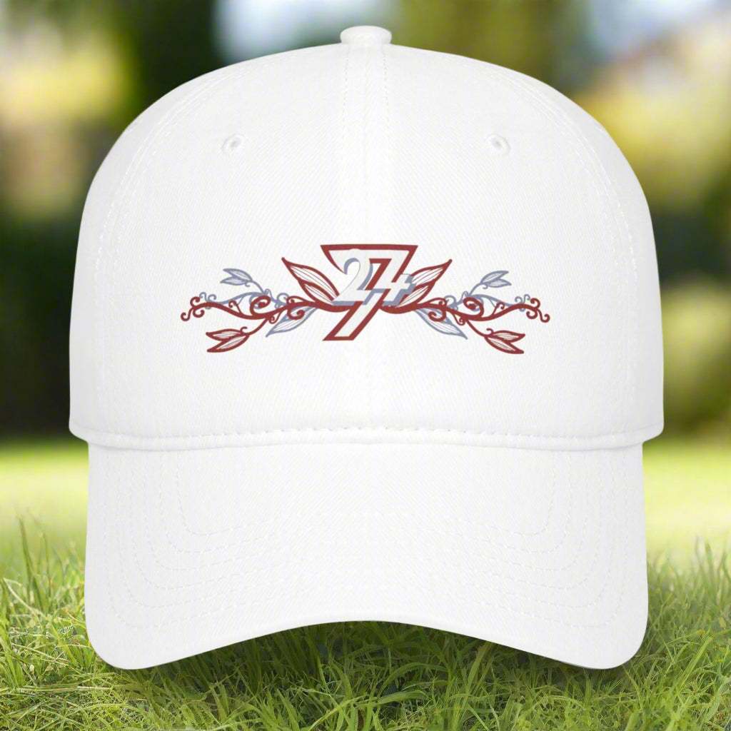 Floral Baseball Cap white front