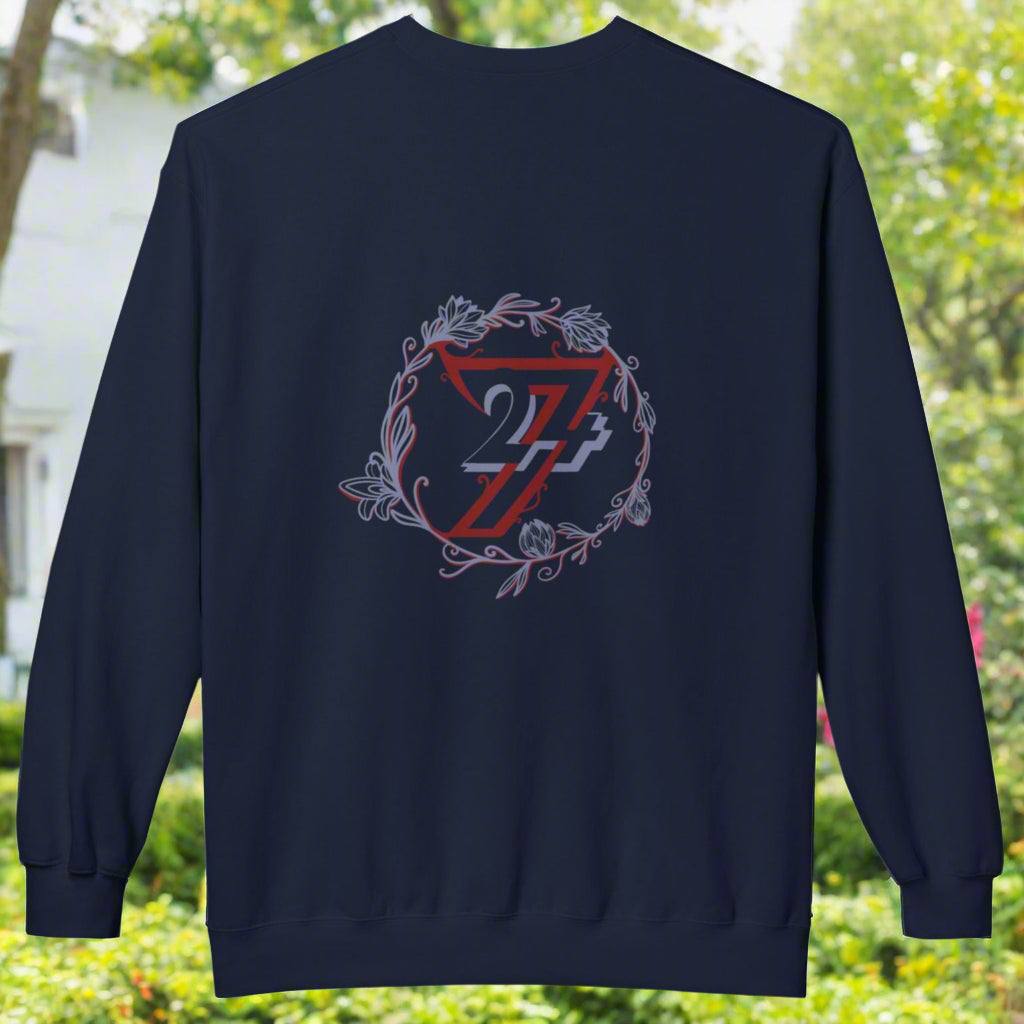 Floral Sweatshirt navy back