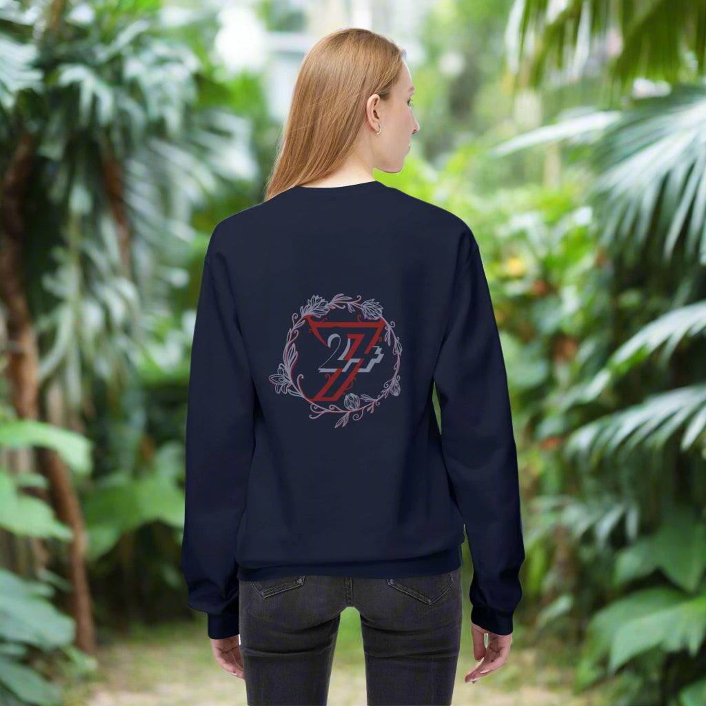 Floral Sweatshirt navy back person