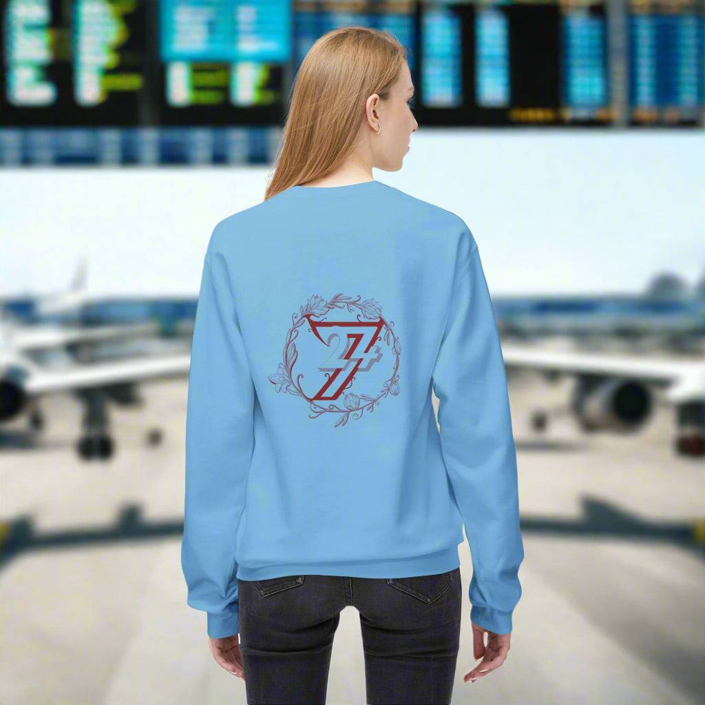 Floral Sweatshirt sky back person