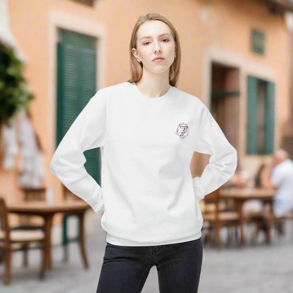 Floral Sweatshirt white front person