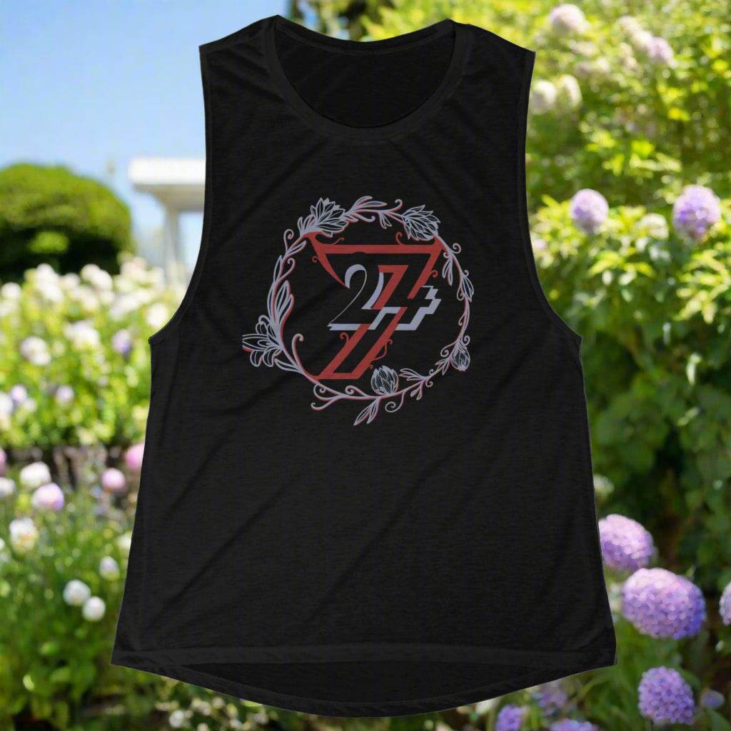 Floral Tank top Women Tank summer wear black