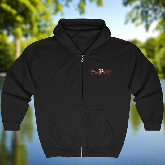 Floral hoodie for women flower design hoodie by 24/7 Unique Designs black