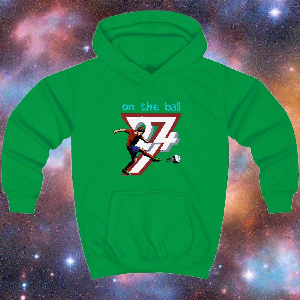 Football Player Hoodie for kids cartoon hoodie by 24/7 Unique Designs kelly green