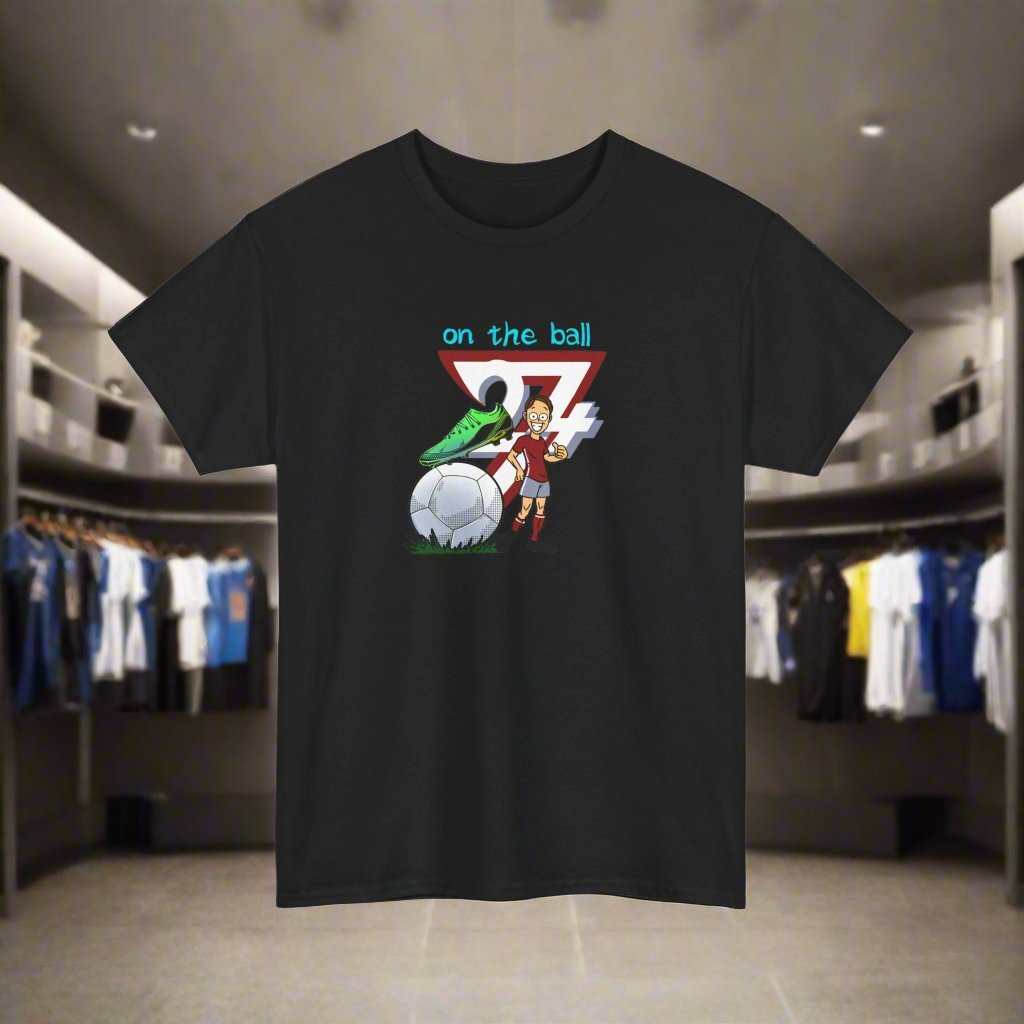 Football Printed T-shirt soccer tee football tee black