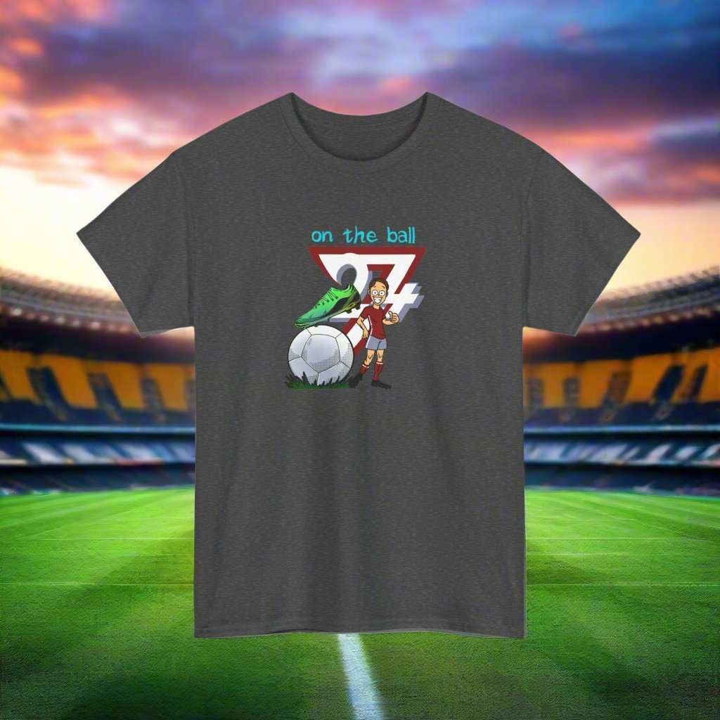 Football Printed T-shirt soccer tee football tee dark heather