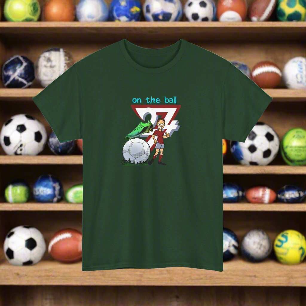 Football Printed T-shirt soccer tee football tee forest green
