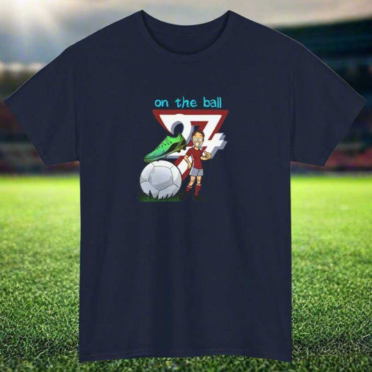 Football Printed T-shirt soccer tee football tee navy