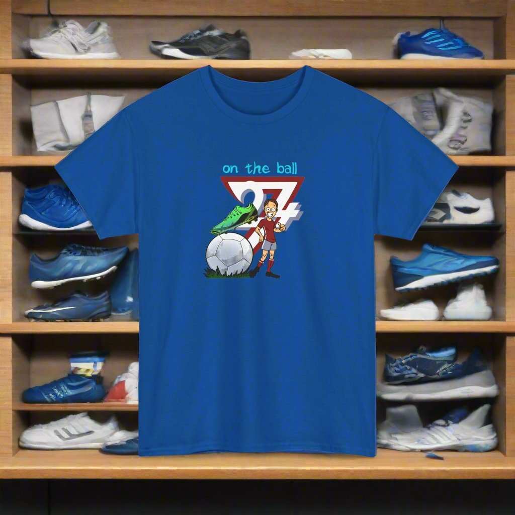 Football Printed T-shirt soccer tee football tee royal