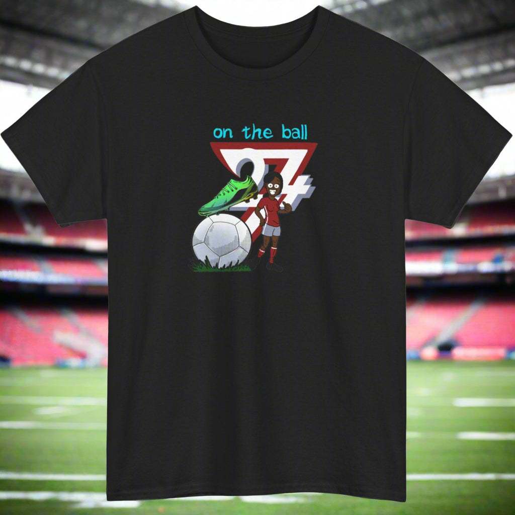 Football Sport T-shirt football tee soccer tee by 24/7 Unique Designs black