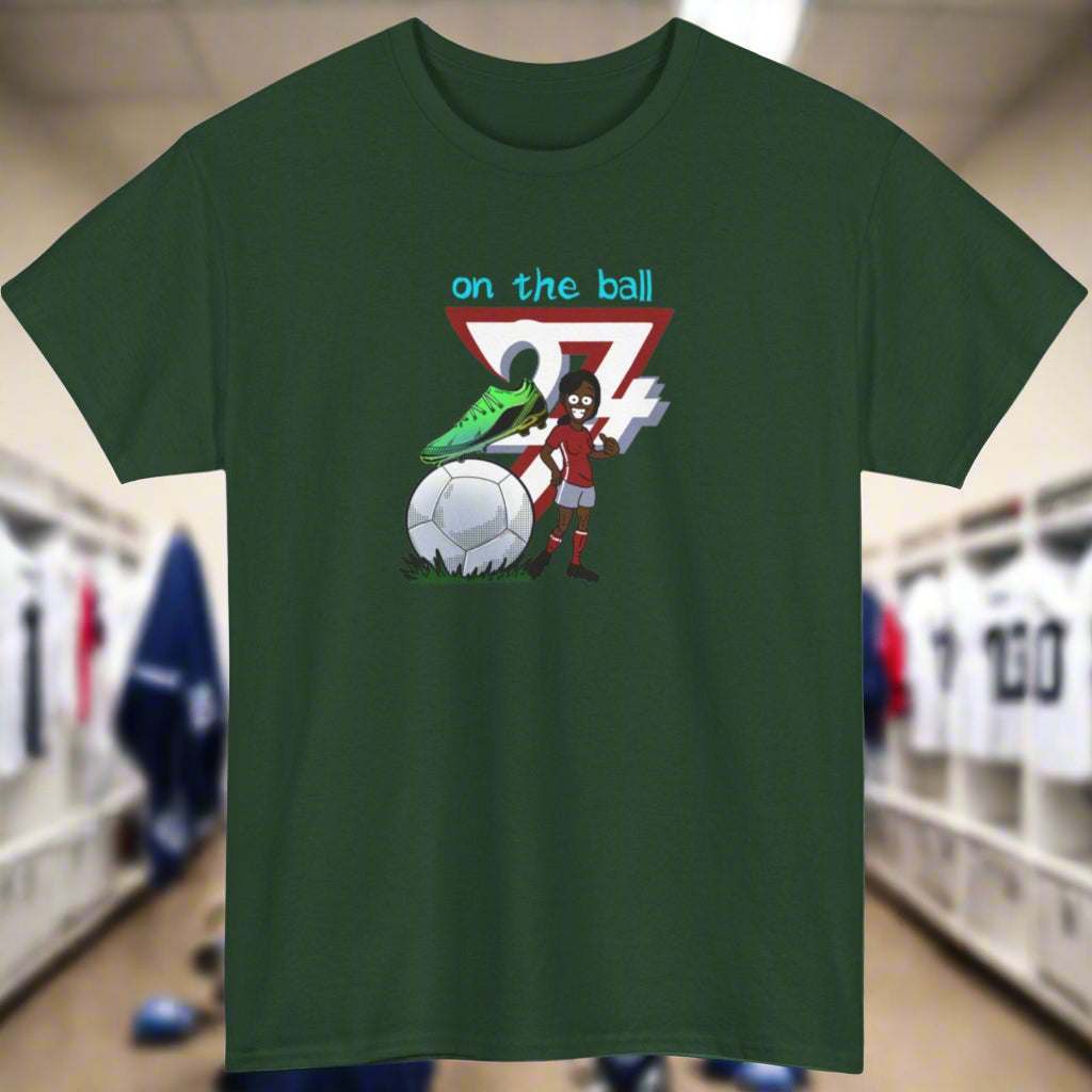 Football Sport T-shirt football tee soccer tee by 24/7 Unique Designs forest green