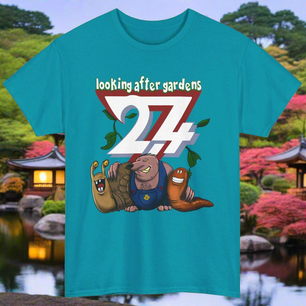 Fun T-shirt: Gardening Squad Printed T-shirt tropical