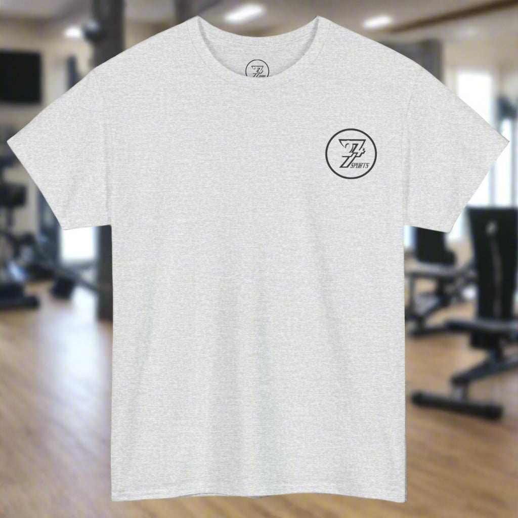 Funny Bodybuilding t-shirt gym tee workout top by 24/7 Unique Designs ash front