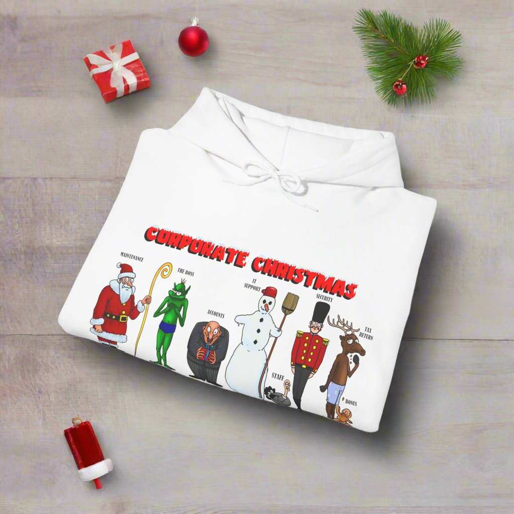 Funny Christmas Hoodie Christmas Characters Hoodie white neck