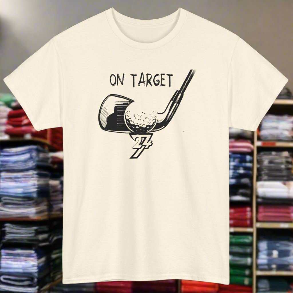 Golf T-shirt Golf tee sport polo golfing shirt by 24/7 Unique Designs natural