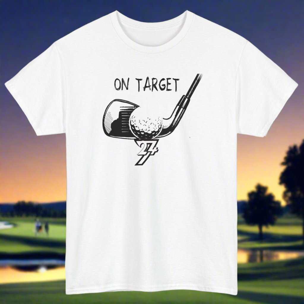 Golf T-shirt Golf tee sport polo golfing shirt by 24/7 Unique Designs white