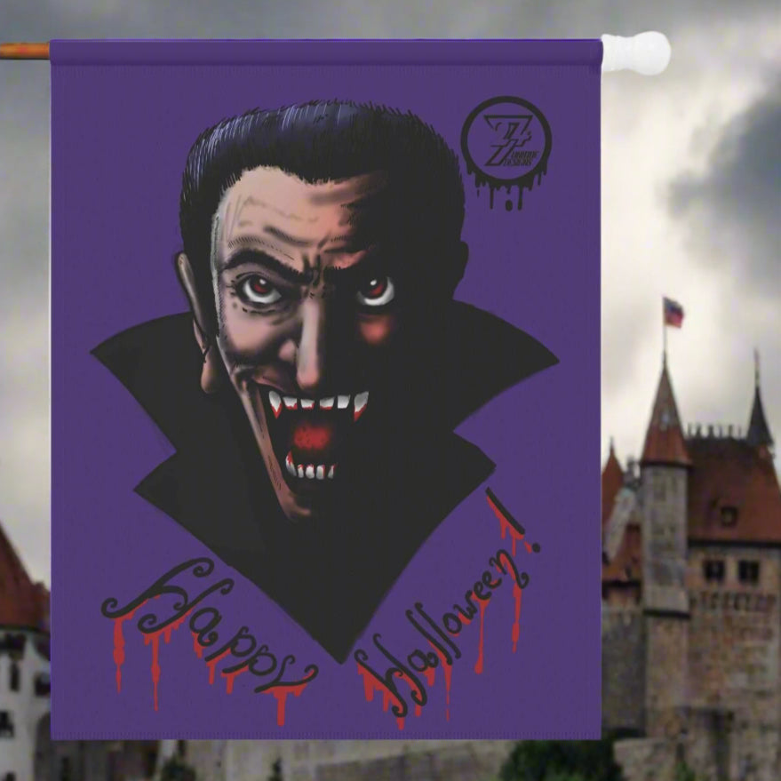 Halloween Vampire Decoration Scary Vampire Garden & House Banner front