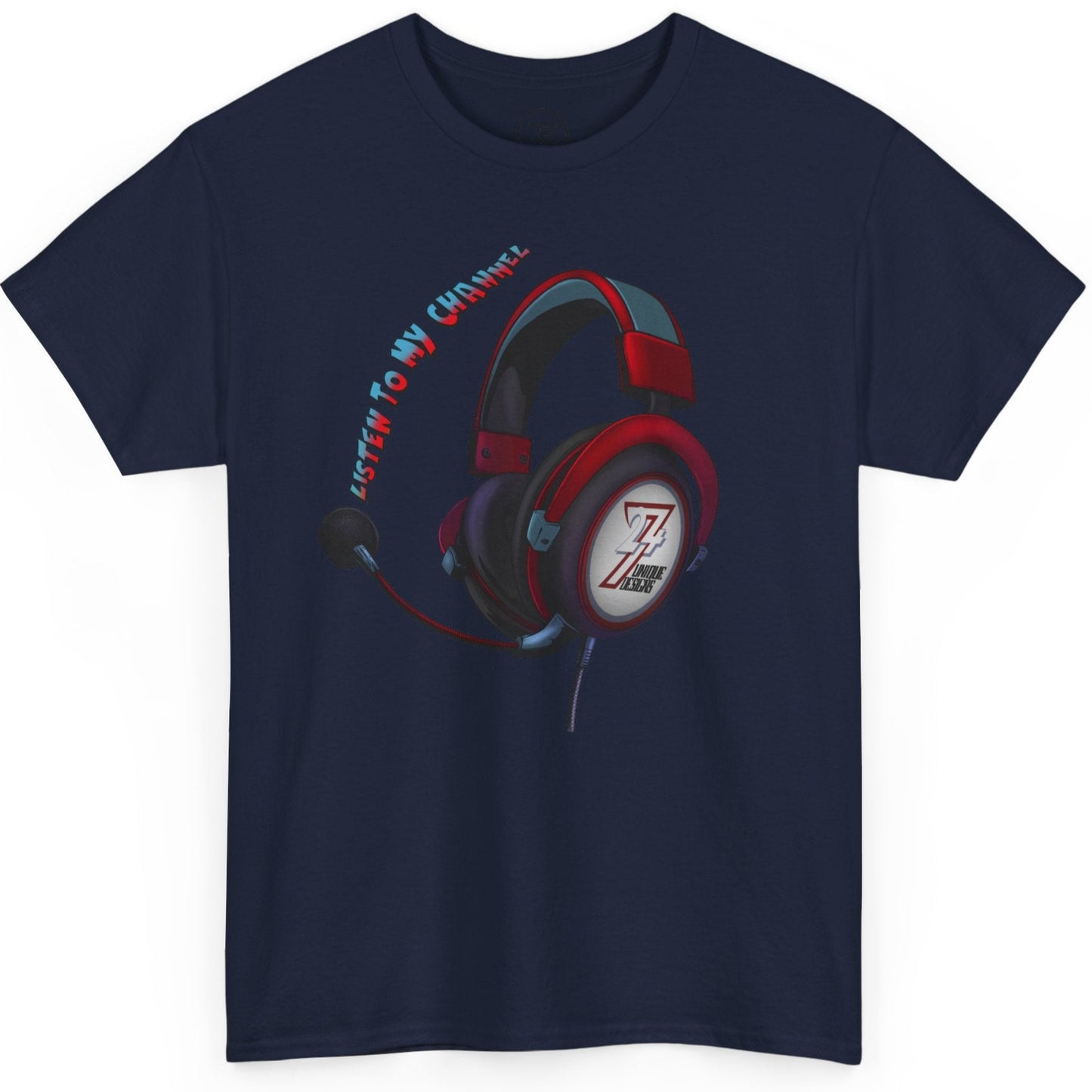 Headphone graphics on t-shirt by 24/7 Unique Designs