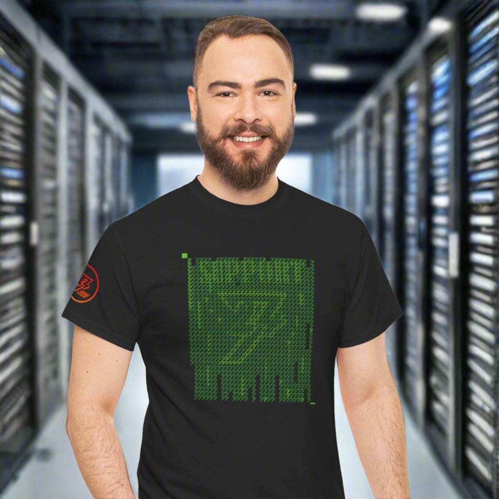 IT support tee with  Matrix themed graphics