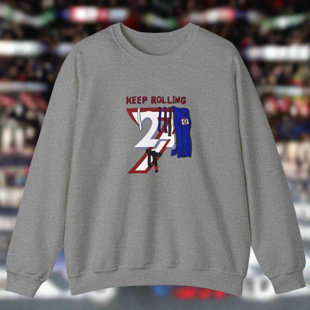 Jiu-Jitsu Sweatshirt Brazilian Jiu-Jitsu jumper by 24/7 Unique Designs graphite heather