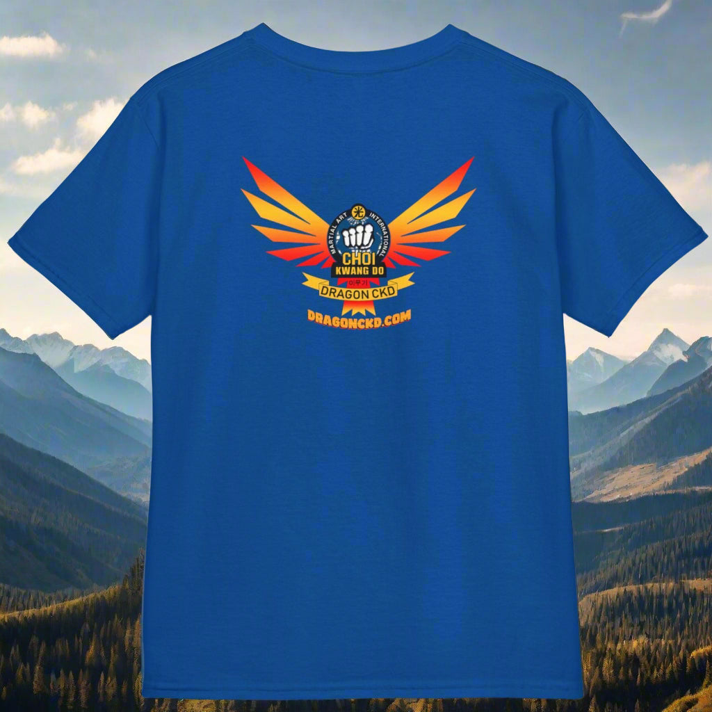 Kids Choi Kwang Do T-Shirt blue back view