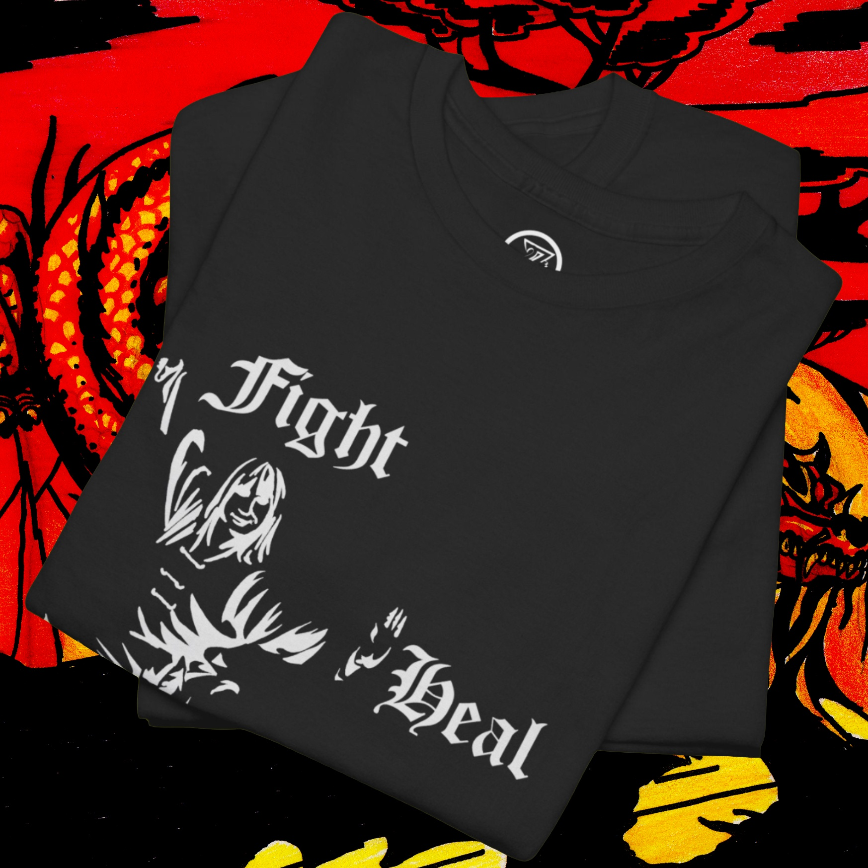 Kung Fu Shirt Martial Art t-shirt black folded by 24/7 Unique Designs