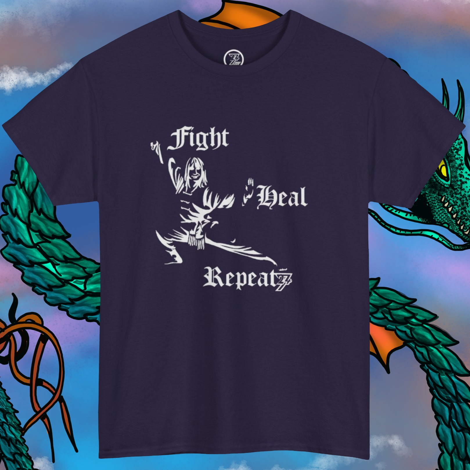 Kung Fu Shirt Martial Art t-shirt blueberry by 24/7 Unique Designs