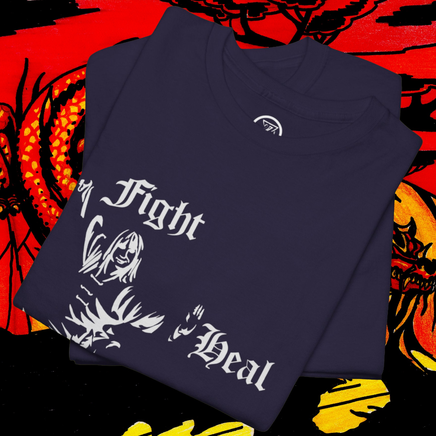 Kung Fu Shirt Martial Art t-shirt blueberry folded by 24/7 Unique Designs