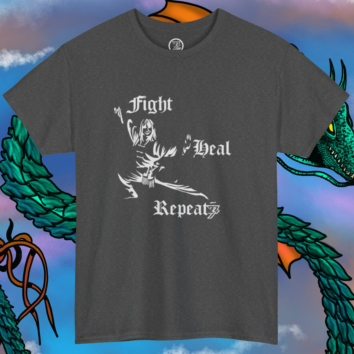 Kung Fu Shirt Martial Art t-shirt dark heather by 24/7 Unique Designs