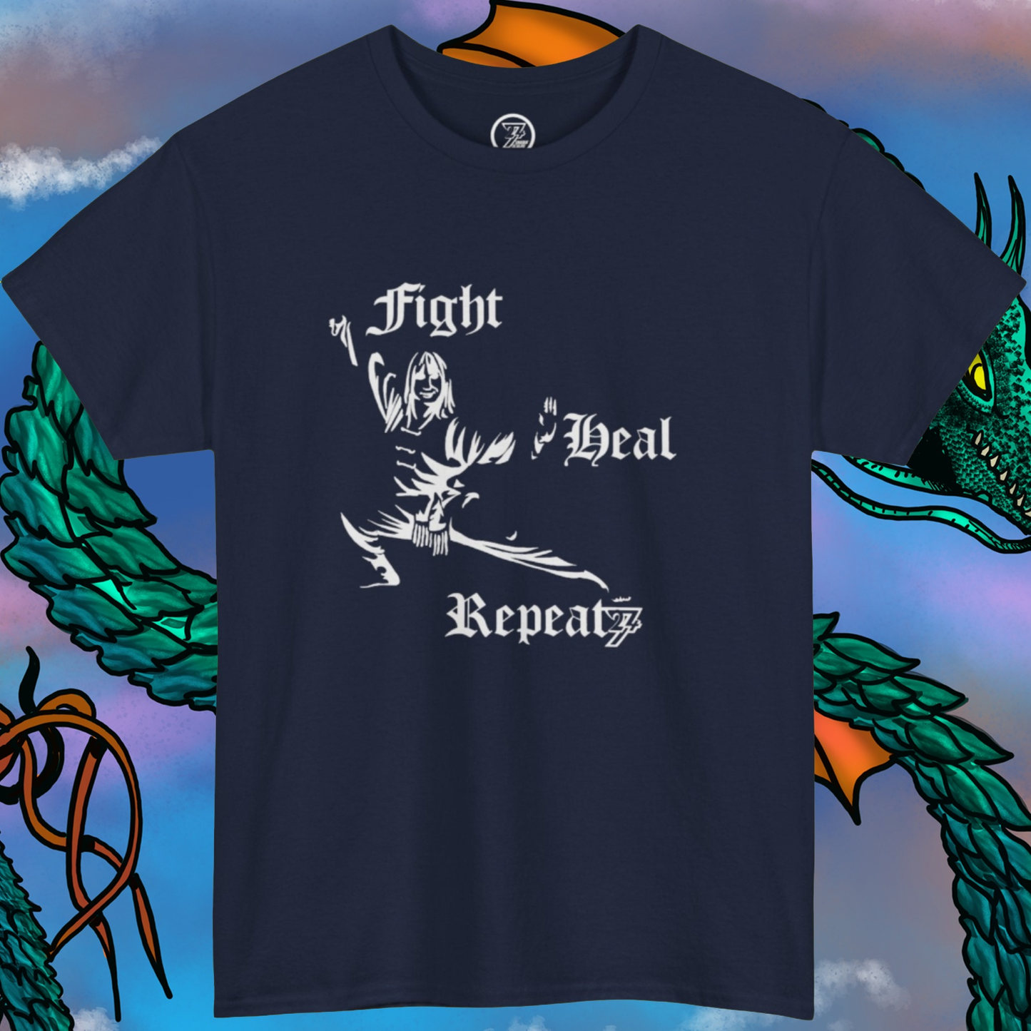 Kung Fu Shirt Martial Art t-shirt navy by 24/7 Unique Designs