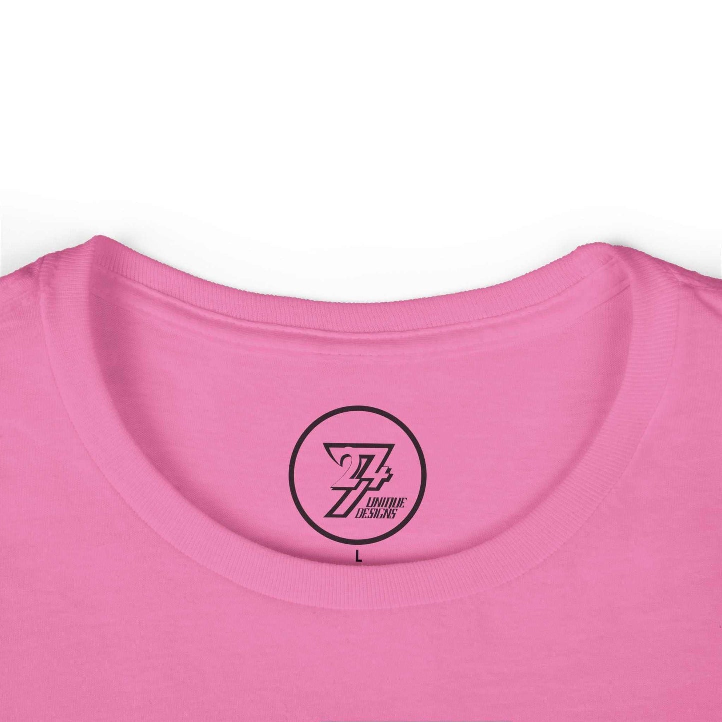 Ladies Floral t-shirt azalea collar view