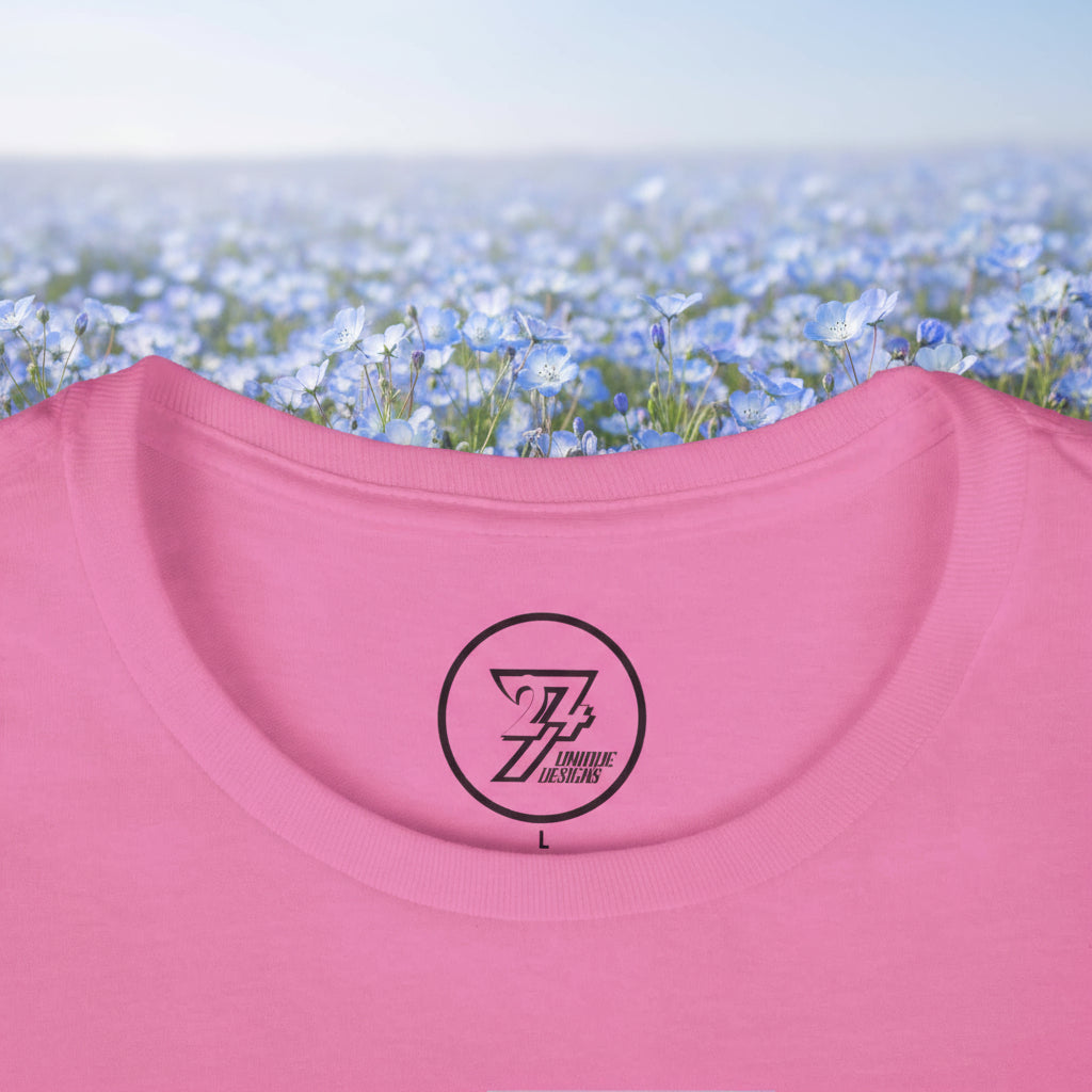 Ladies Floral t-shirt azalea collar view