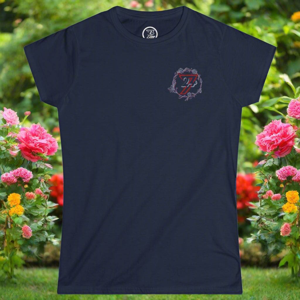 Ladies Floral t-shirt navy