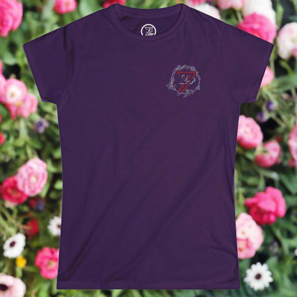 Ladies Floral t-shirt purple