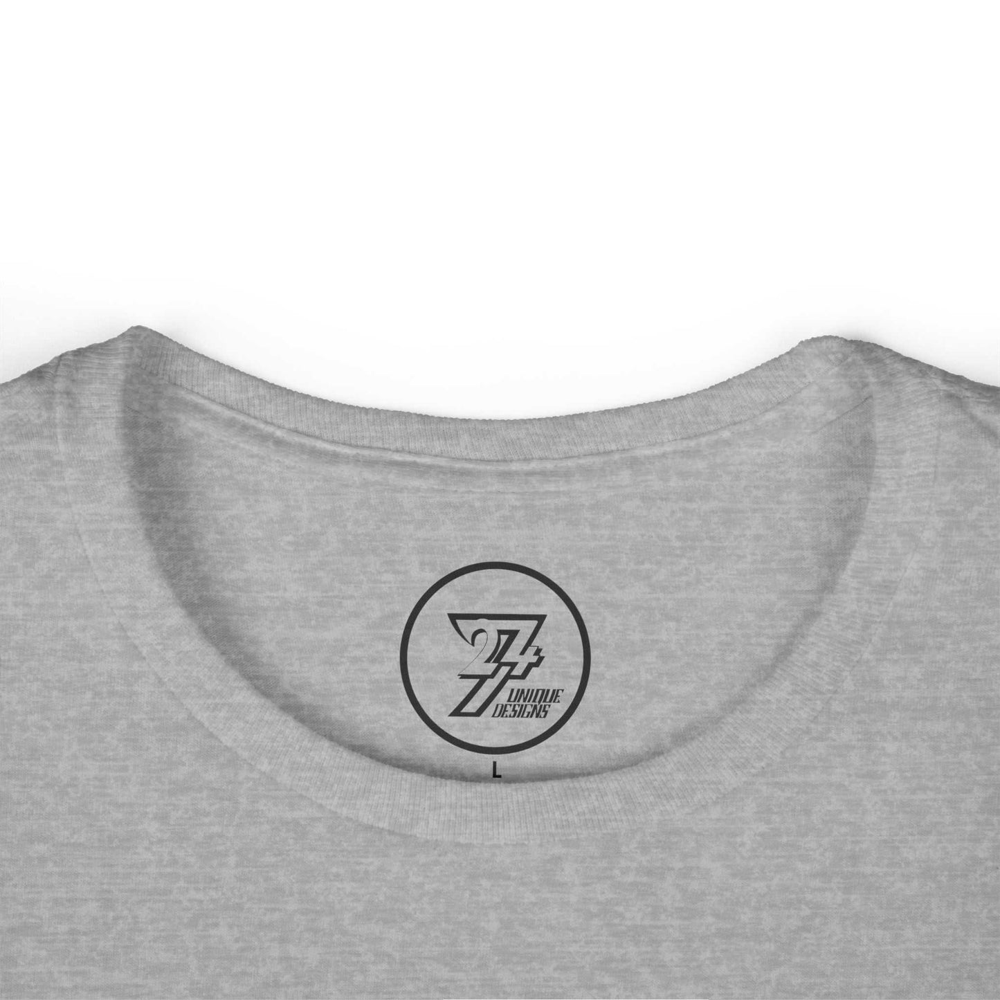 Ladies Floral t-shirt sports grey collar view