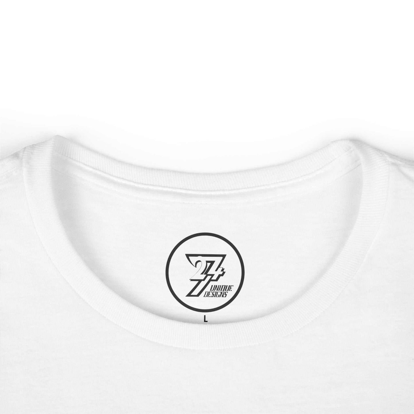 Ladies Floral t-shirt white collar view