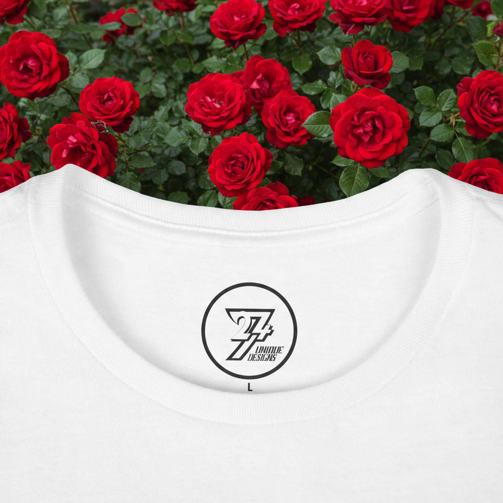 Ladies Floral t-shirt white collar view