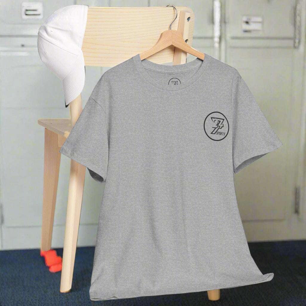 Motivational workout t-shirt gym tee weight lifting top by 24/7 Unique Designs sport grey front