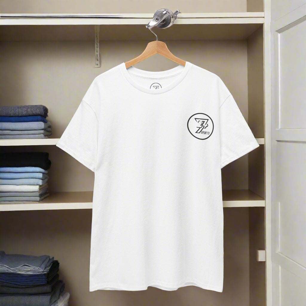 Motivational workout t-shirt gym tee weight lifting top by 24/7 Unique Designs white front