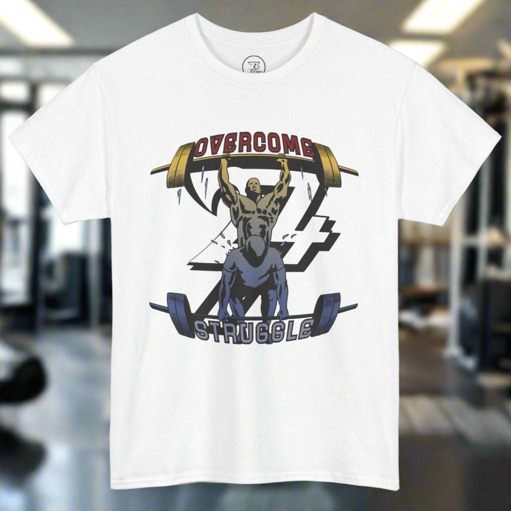 Motivational workout tee weight lifting gym t-shirt by 24/7 Unique Designs white