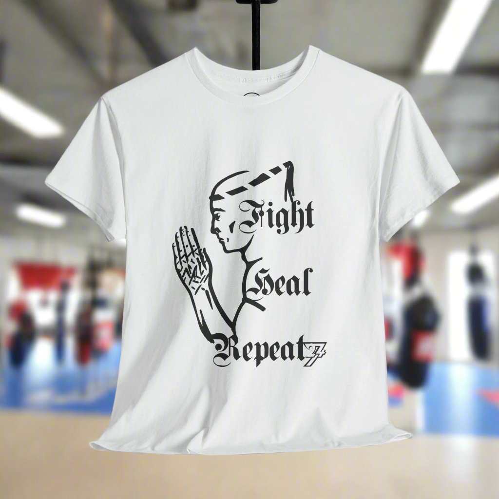 Muay Thai Tee combat T-Shirt Fighter tee thai box t-shirt white